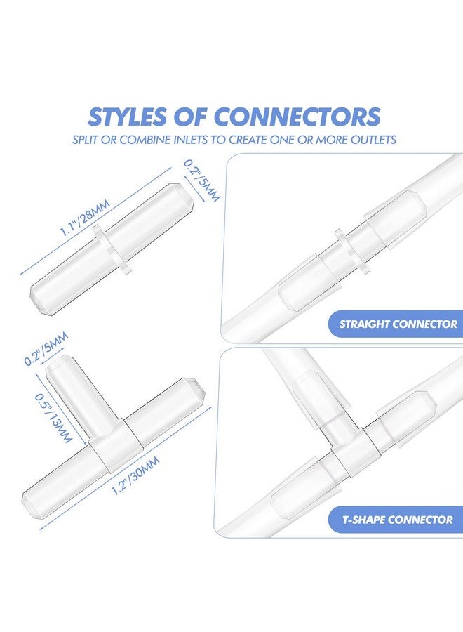 شابي ملحقات مضخة الهواء لحوض السمك Shappy بطول 6.5 قدم/20 قدم، أنبوب هواء قياسي مقاس 2 بوصة لحوض السمك يحتوي على أحجار هواء وصمامات فحص وكؤوس شفط وموصلات مستقيمة وموصلات على شكل حرف T (12 ملحقًا) - Image 5