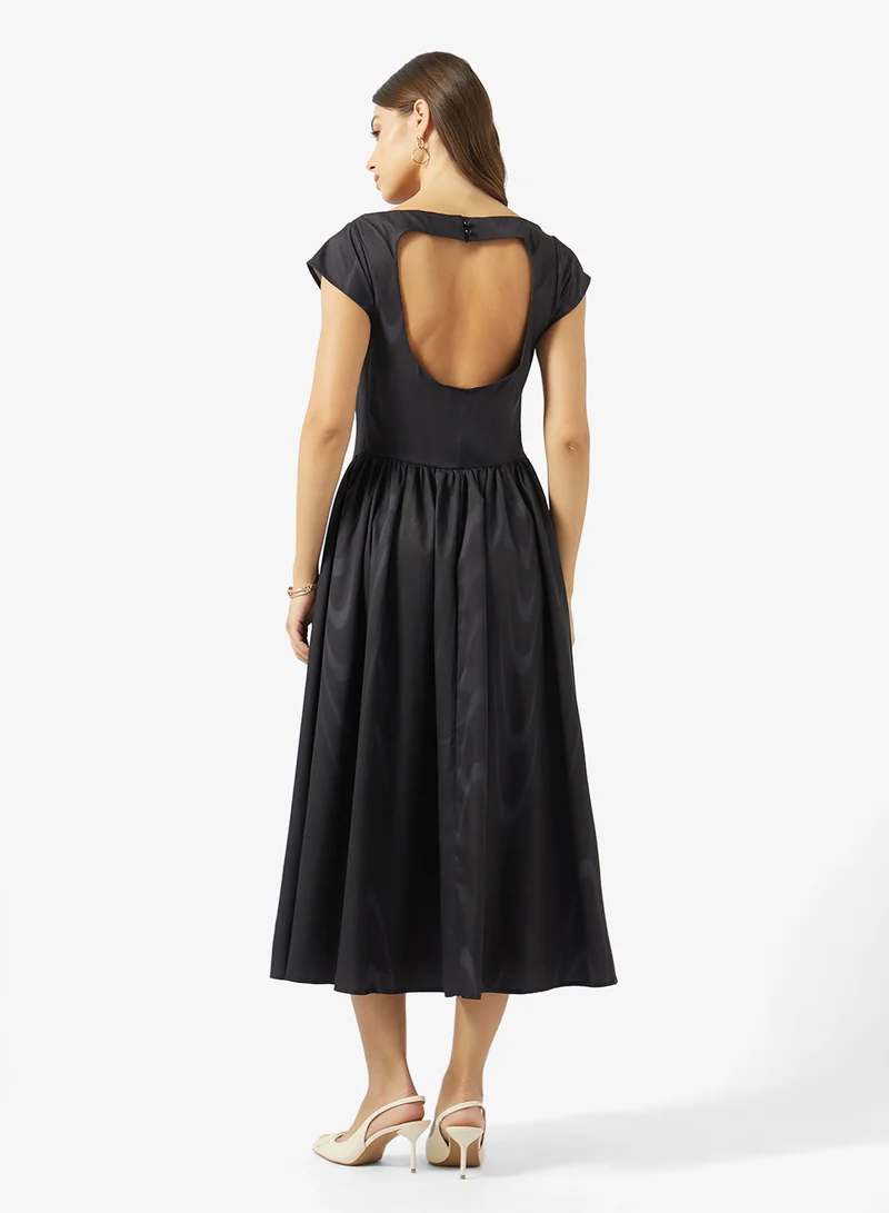 ELLA A-line Dress With Ruched Waistline