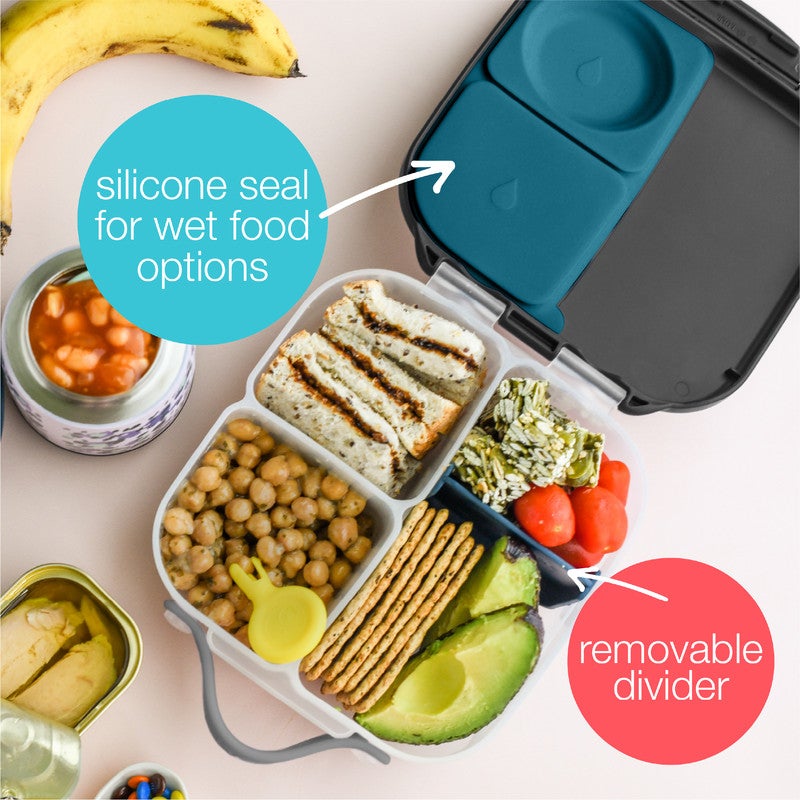 b.box Mini Lunchbox | Bento Box with 3 Compartments (2 Leakproof) | Ideal for Toddlers, Kids Lunch & Snacks | Fits Whole Piece of Fruit | BPA Free - Image 5