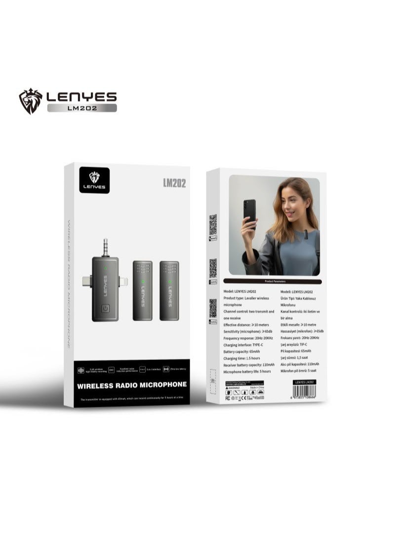 LENYES LM202 Wireless Radio Microphone - Image 1