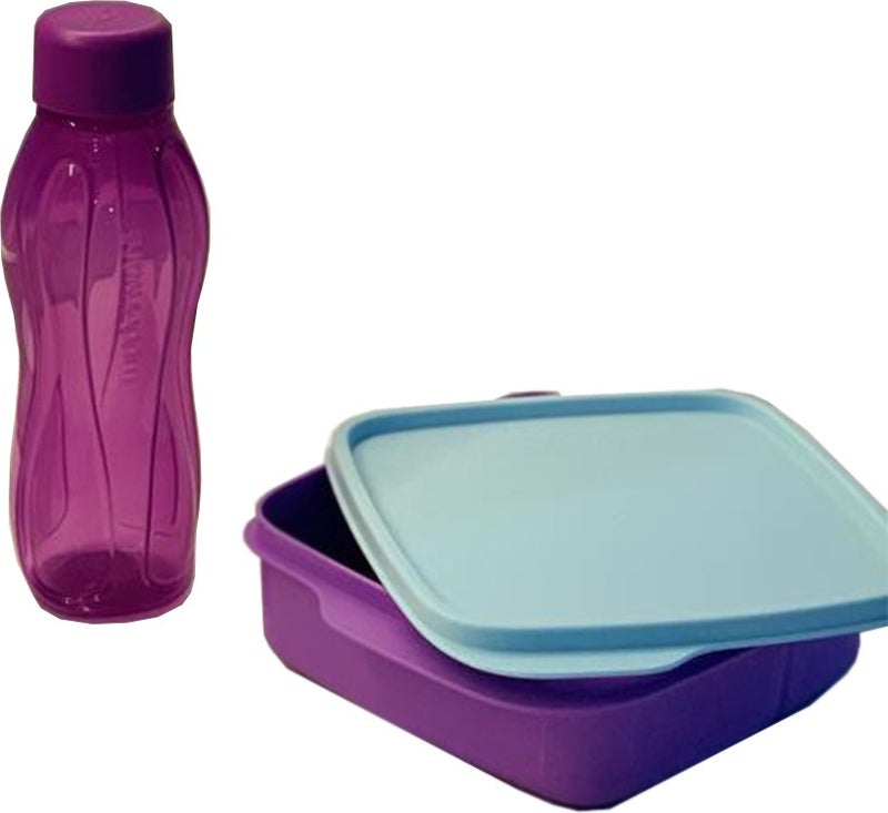 Tupperware Eco Flask 300 ml + 3 Compartment Storage Container  - Image 1