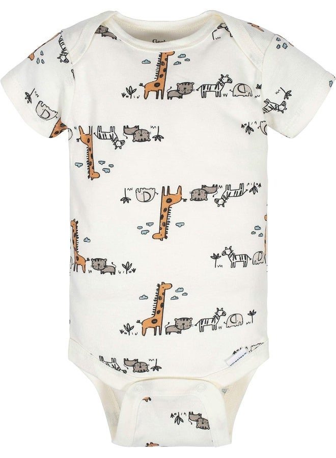 Gerber Gerber Baby Boys 8-Pack Short Sleeve Onesies Bodysuits Baby and Toddler T-Shirt Set  - Image 3