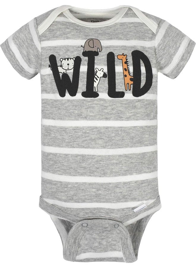 Gerber Gerber Baby Boys 8-Pack Short Sleeve Onesies Bodysuits Baby and Toddler T-Shirt Set  - Image 2