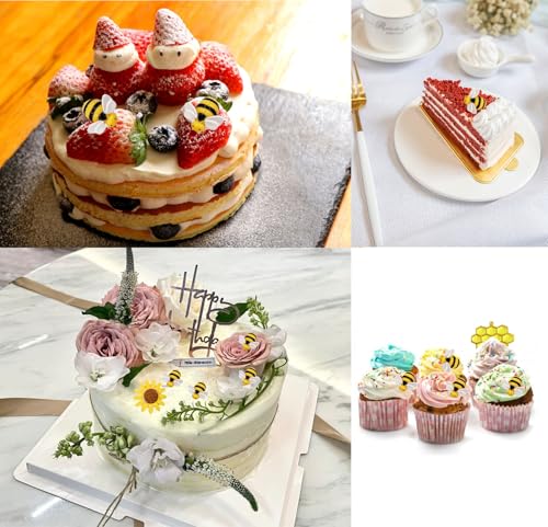 DAOGUAUNG 4 Pcs Bumble Bee Silicone Mold Honeycomb Sunflower and Bee Fondant Molds Kit Cupcake Hive DIY Chocolate Fondant Candy Cookies Crafting Party Wedding Cake Sugar Dessert Decorating Baking Mold (Pink) - Image 5