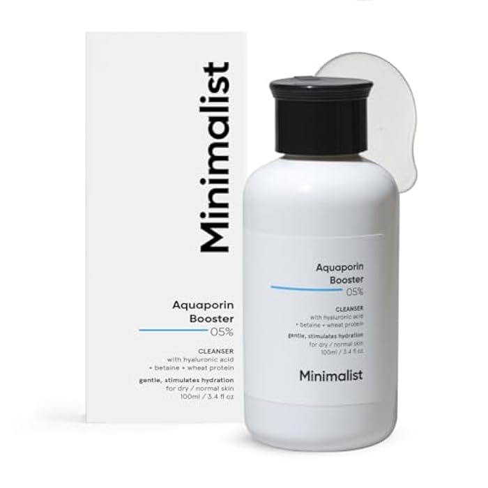 Minimalist Face Wash for Dry Skin with Hyaluronic Acid | 5% Aquaporin Booster Gently Cleanses & Hydrates Skin | For Women & Men | 3.4 Fl Oz / 100 ml - Image 1