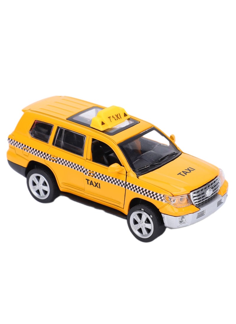 Velaurs - 1:32 Alloy Taxi Simulation Car Model Music Toy - Image 1