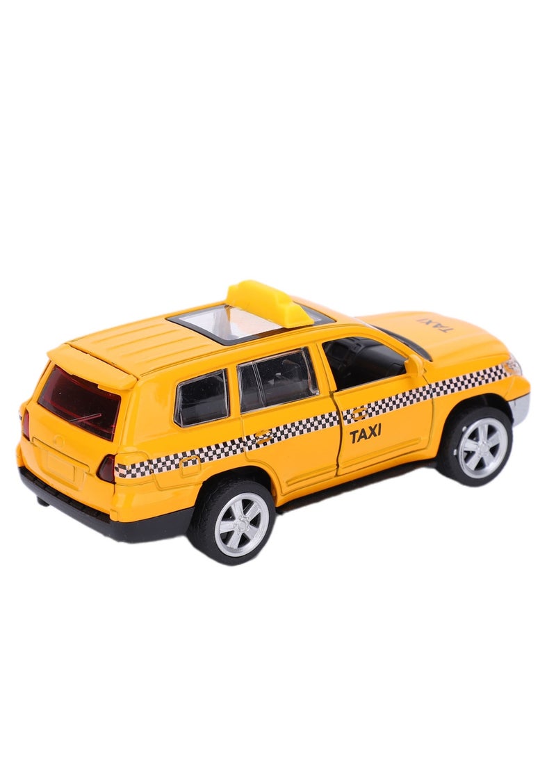 Velaurs - 1:32 Alloy Taxi Simulation Car Model Music Toy - Image 1
