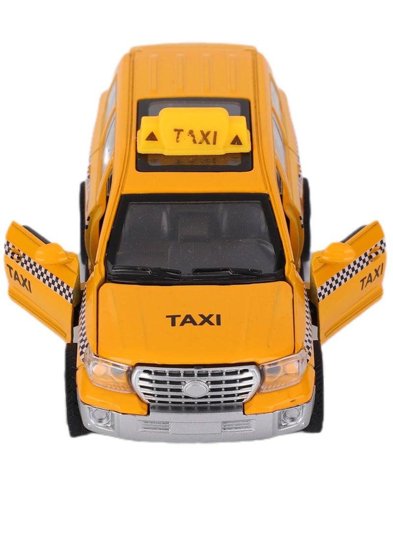 Velaurs - 1:32 Alloy Taxi Simulation Car Model Music Toy - Image 1