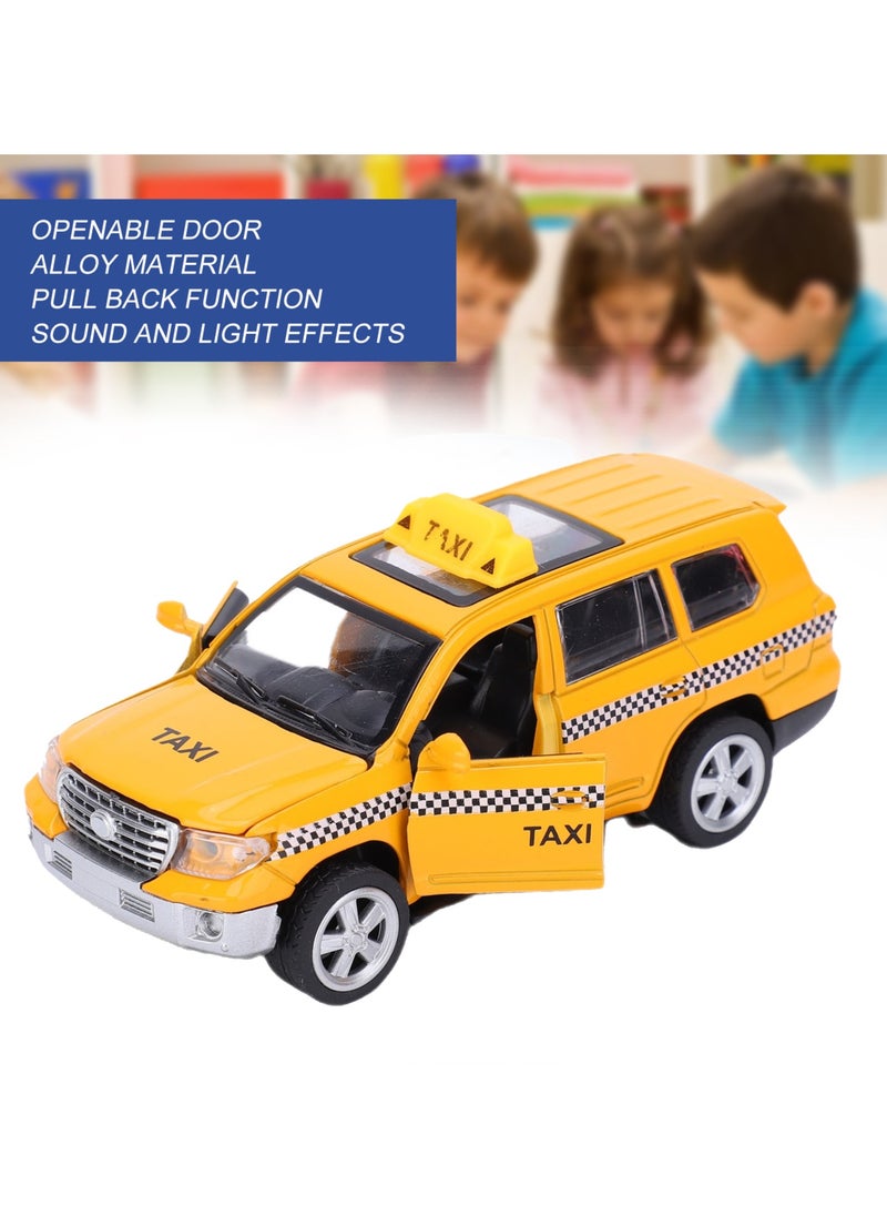 Velaurs - 1:32 Alloy Taxi Simulation Car Model Music Toy - Image 1
