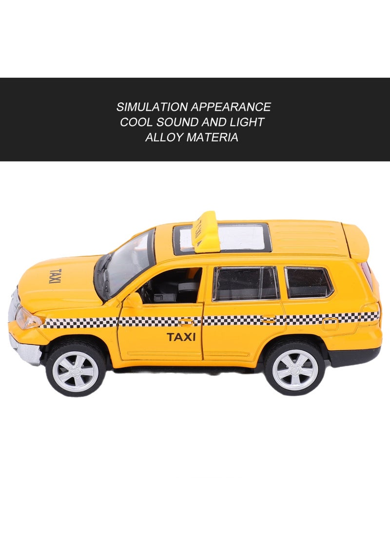 Velaurs - 1:32 Alloy Taxi Simulation Car Model Music Toy - Image 1