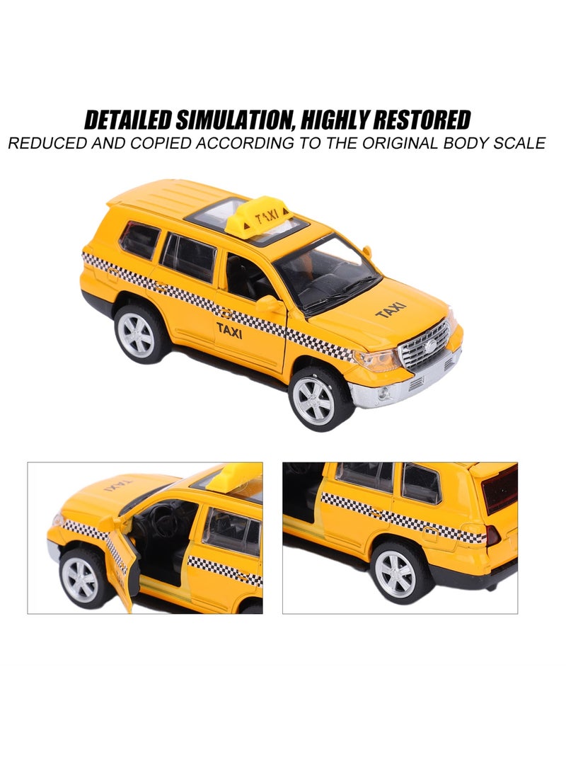 Velaurs - 1:32 Alloy Taxi Simulation Car Model Music Toy - Image 1