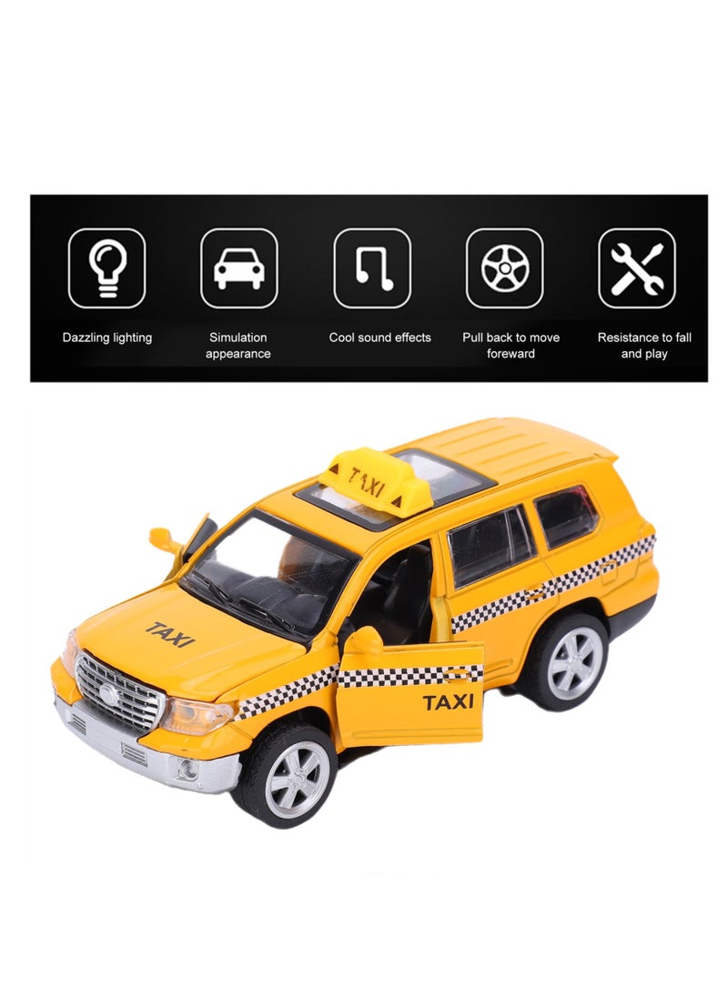 Velaurs - 1:32 Alloy Taxi Simulation Car Model Music Toy - Image 1