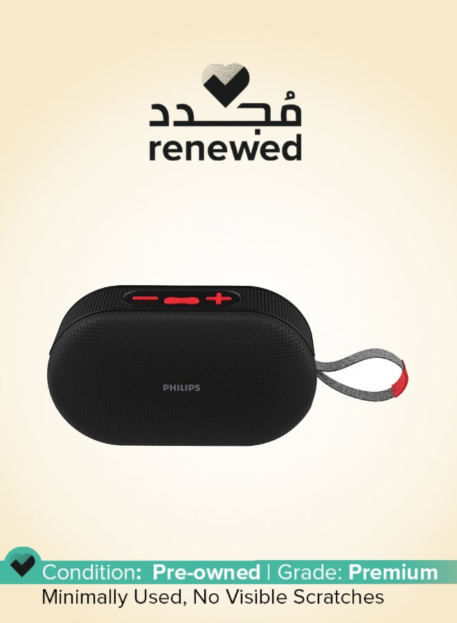 فيليبس Renewed - Audio TAS1400BK Wireless Bluetooth Speaker with Deep Bass and RGB Light Modes TAS1400 black - Image 1