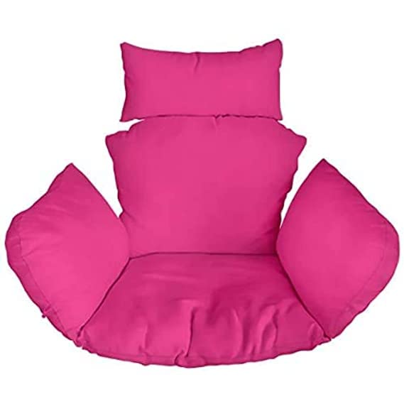 ANAND INDIA GROUPS Polyester Hammock Designer Cushion for Hanging Basket Swing Chair for Outdoor Egg Swing ChairGarden Swing Seat Padded Pillow Cushion Pink