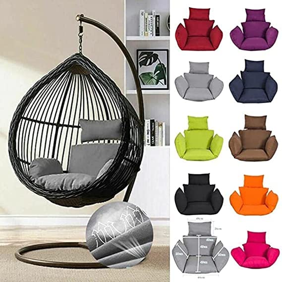 ANAND INDIA GROUPS Polyester Hammock Designer Cushion for Hanging Basket Swing Chair for Outdoor Egg Swing ChairGarden Swing Seat Padded Pillow Cushion Pink