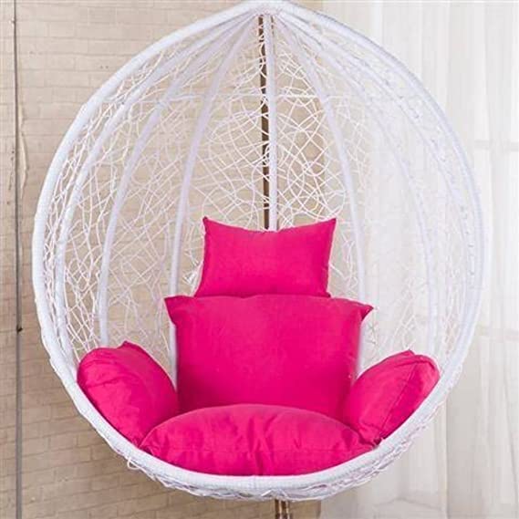ANAND INDIA GROUPS Polyester Hammock Designer Cushion for Hanging Basket Swing Chair for Outdoor Egg Swing ChairGarden Swing Seat Padded Pillow Cushion Pink