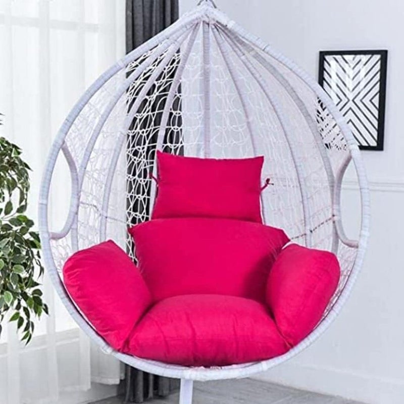 ANAND INDIA GROUPS Polyester Hammock Designer Cushion for Hanging Basket Swing Chair for Outdoor Egg Swing ChairGarden Swing Seat Padded Pillow Cushion Pink