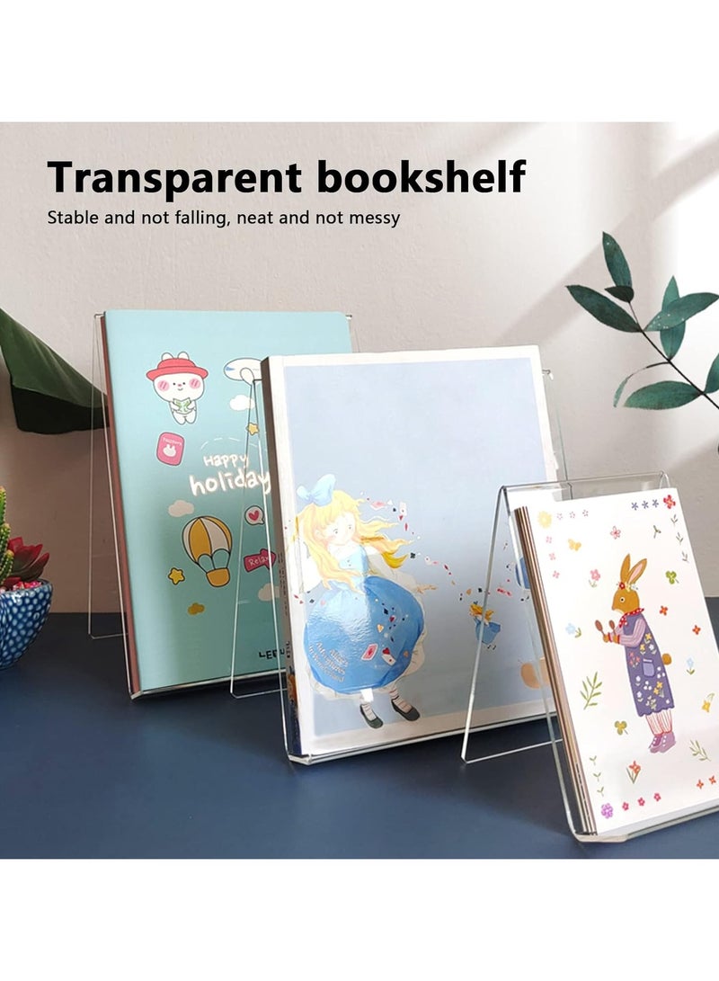 TPGP Acrylic Book Display Stands 5 Pieces Transparent Book Stand Versatile Acrylic Display Stand for Book Display Book Album Picture - Image 5