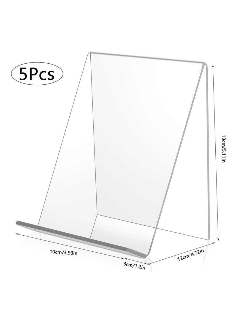 TPGP Acrylic Book Display Stands 5 Pieces Transparent Book Stand Versatile Acrylic Display Stand for Book Display Book Album Picture - Image 2