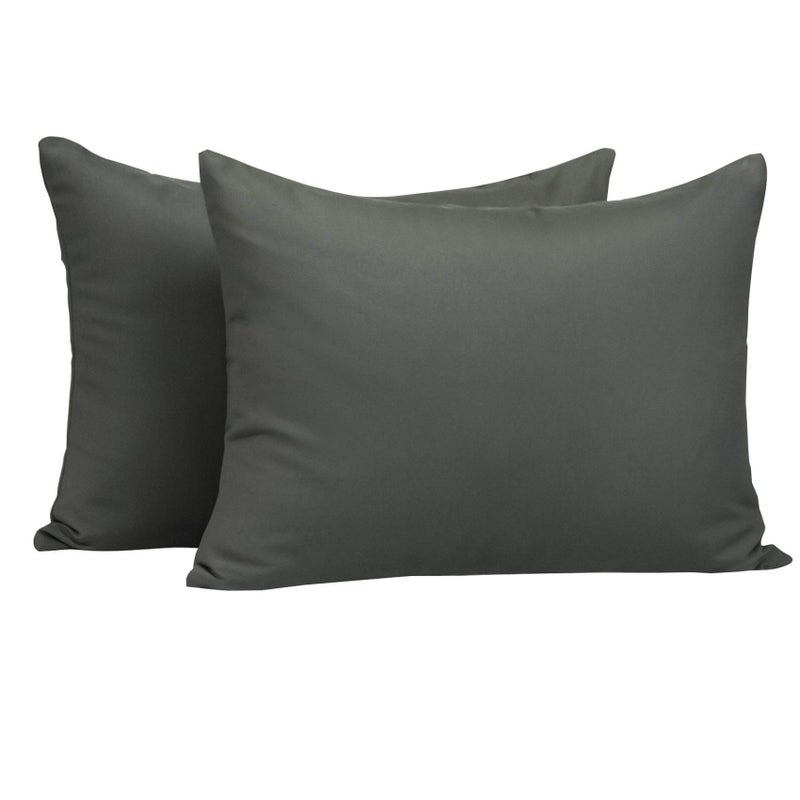 NTBAY Zippered Toddler Pillowcases Set of 2, 100% Brushed Microfiber 13x18 Pillowcases, Super Soft and Cozy Travel Kids Nursery Pillow Cases, 13x18 Inches, Dark Grey - Image 1