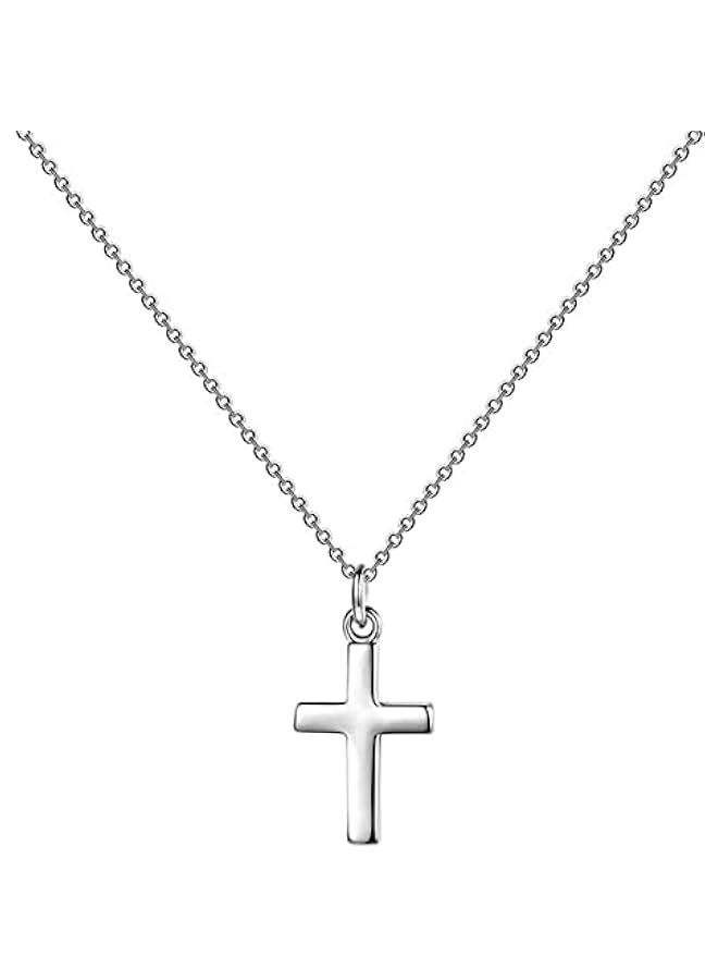 Arabest S925 Sterling Silver Tiny Cross Pendant Necklace for Women Dainty Cross Necklaces Mothers Day Birthday Gifts for Women - Image 1