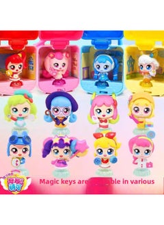 Generic Luxury Magic Key Treasure Box Love Wonderful Cute Changing Toy Mirror Box Girls Children's Lucky Blind Box-Colour:[lucky Cute Treasure Box] Sound And Light House + Lucky Cute + Qr Code + Props (5 Types Of Sound And Light)  - Image 4