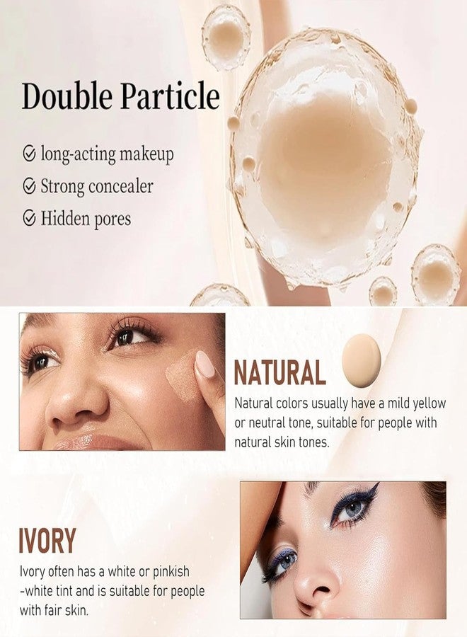 PREZONE 2 in 1 Korean Anti-Wrinkle Foudation Stick, Flawless Eraser Foundation stick with Brush, Double Head Face Make Up, Multi-Use Waterproof Traceless Long-Lasting Repair (Regular) - Image 2