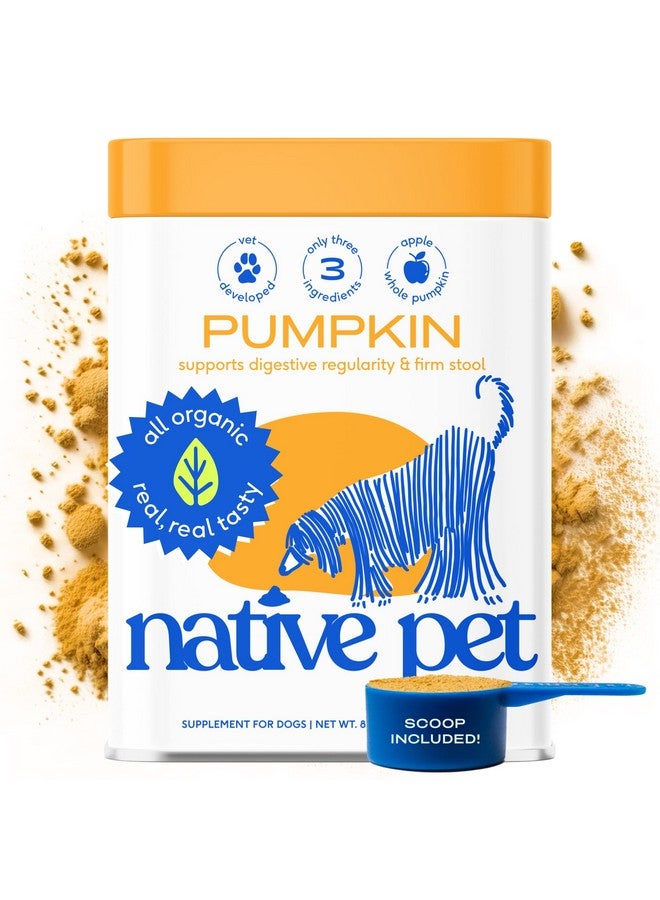 Native Pet Pumpkin for Dogs - Organic Powder Pumpkin Puree Dog Food Toppers -Rich in Fiber Supplement Powder Helps with Digestion, Nutrient Absorption, Diarrhea, Constipation & Upset Stomach-30 Scoops - Image 1
