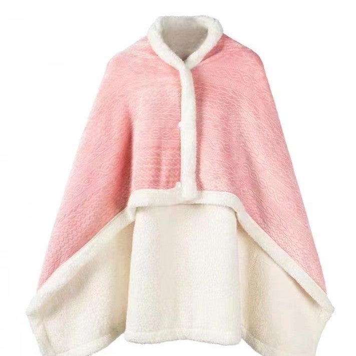 Manufacturer Supplies Embossed Flannel Composite Lamb Velvet Thickened Warm Blanket Nap Blanket Shawl Blanket - Image 1