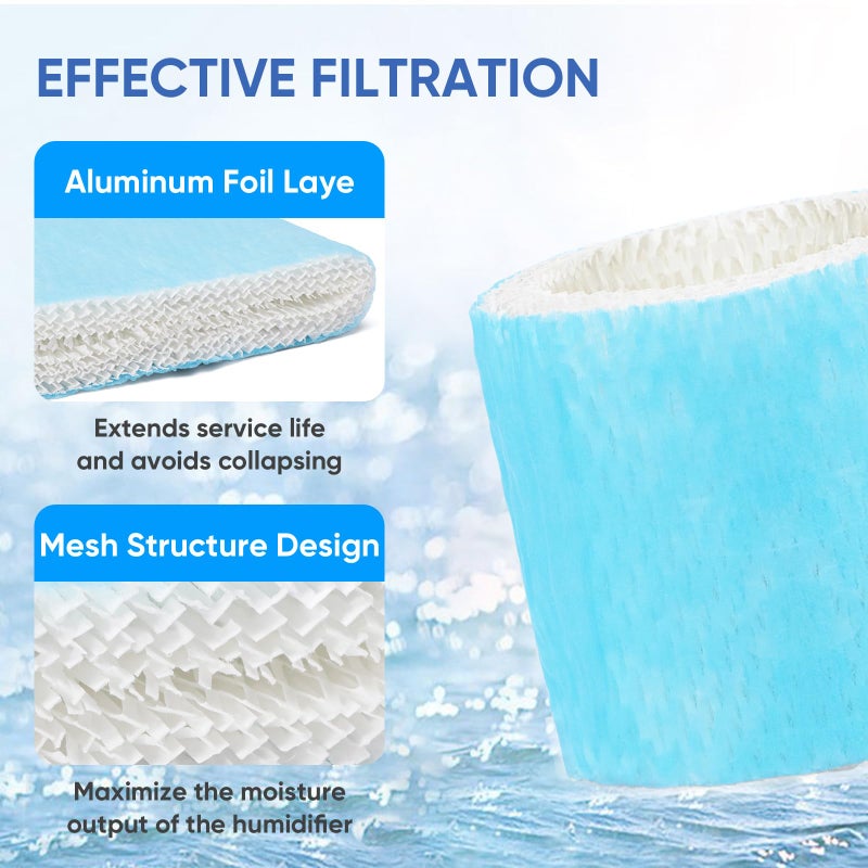 BIHARNT 6 Pack Humidifier Filters HAC-504 Replacement for Honeywell Humidifier Filter, Filter A Humidifier Filter Replacement for HCM300/350/600/700 Honeywell Humidifier, Blue - Image 4