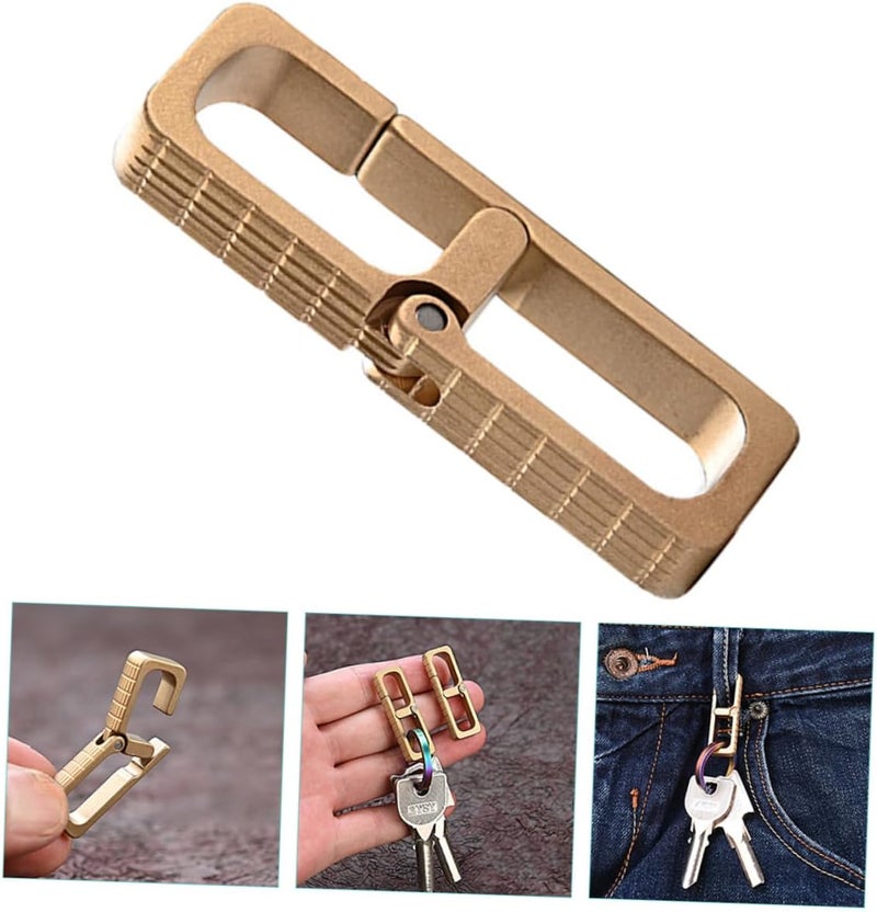 4pcs Key Holder for Belt Heavy Duty Portable Keychain Clip Brass Key Ring Organizer Suitable for Everyday Use and Outdoor Activities - Image 2