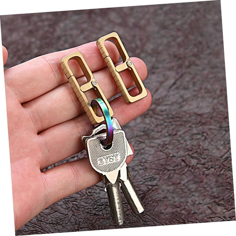 4pcs Key Holder for Belt Heavy Duty Portable Keychain Clip Brass Key Ring Organizer Suitable for Everyday Use and Outdoor Activities - Image 4