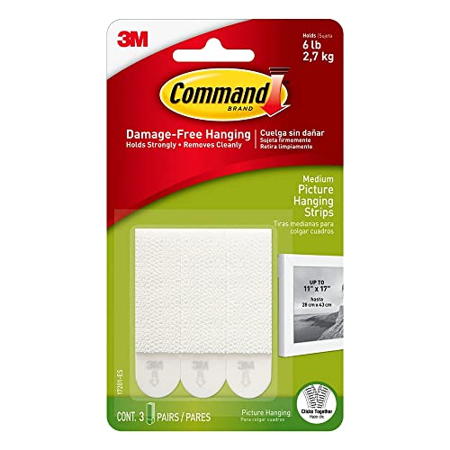 Command 3M Command Adhesive Strip Picture Hanging, Pack of 1, White,CAD17201ES - Image 1