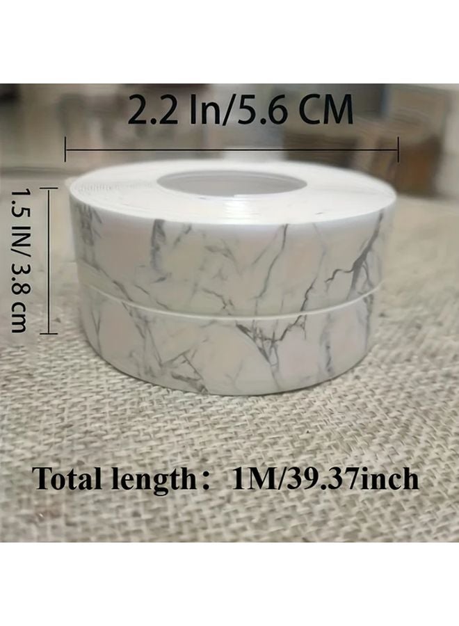 Marble Self Adhesive Toilet Base Seam Cover Sink Corner Decorative Tape 1 42inch Wide - Image 4