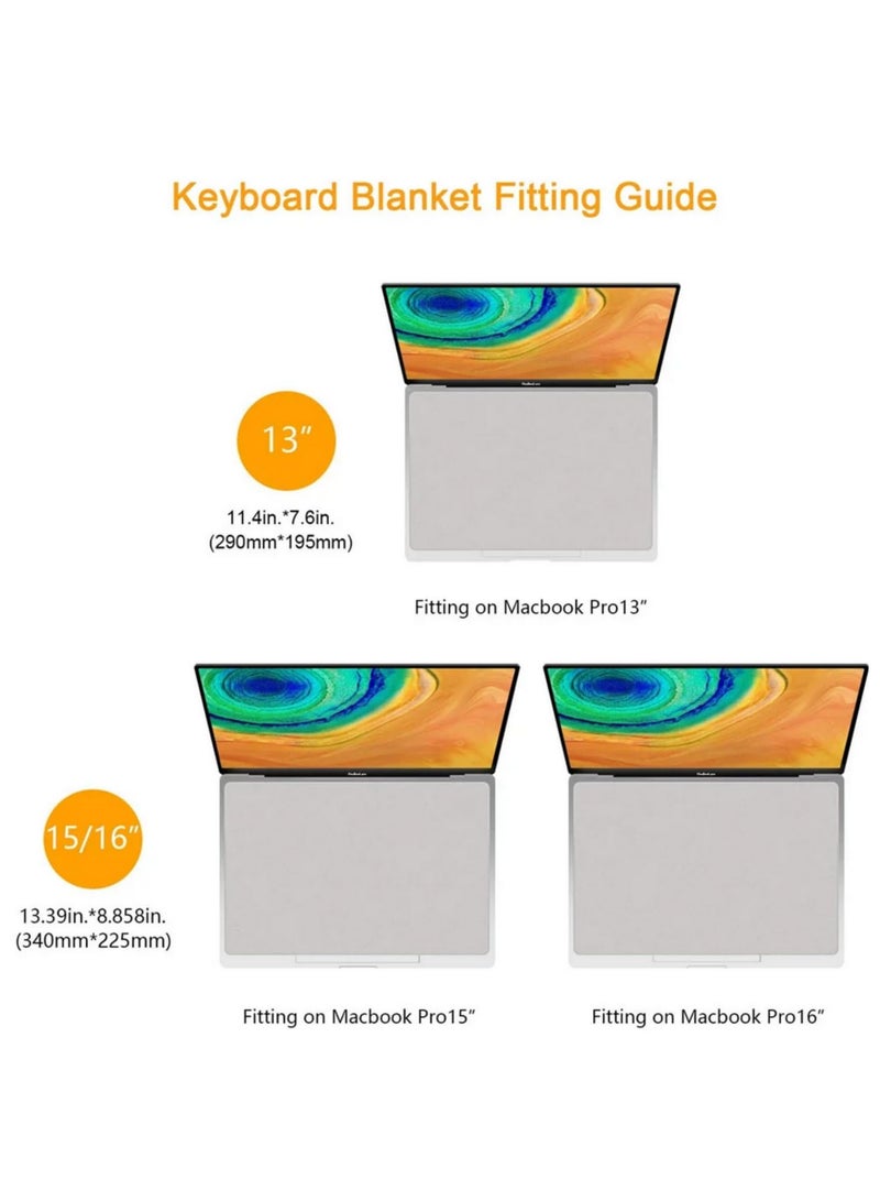 1PCS Microfiber Dustproof Cleaning Cloth & Keyboard Cover Laptop Screen Cleaner Kit for Keyboard & Screen Protection for MacBook Pro 13/14 inches  - Image 3