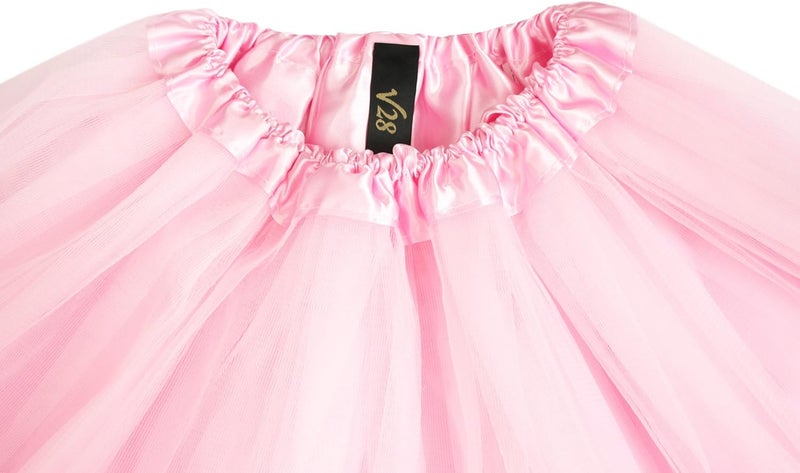 v28 Women's, Teen, Adult Classic Elastic 3, 4, 5 Layered Tulle Tutu Skirt - Image 4