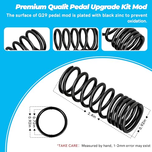 CHAR YONG Complete Pedal Return Spring Upgrade Kit Mod for Logitech G25 G27 G29 G920 G923 Racing Pedals Accessories, Pedal Spring Mods Include Brake/Throttle/Clutch Pedal Spring, 3 Pack - Image 4