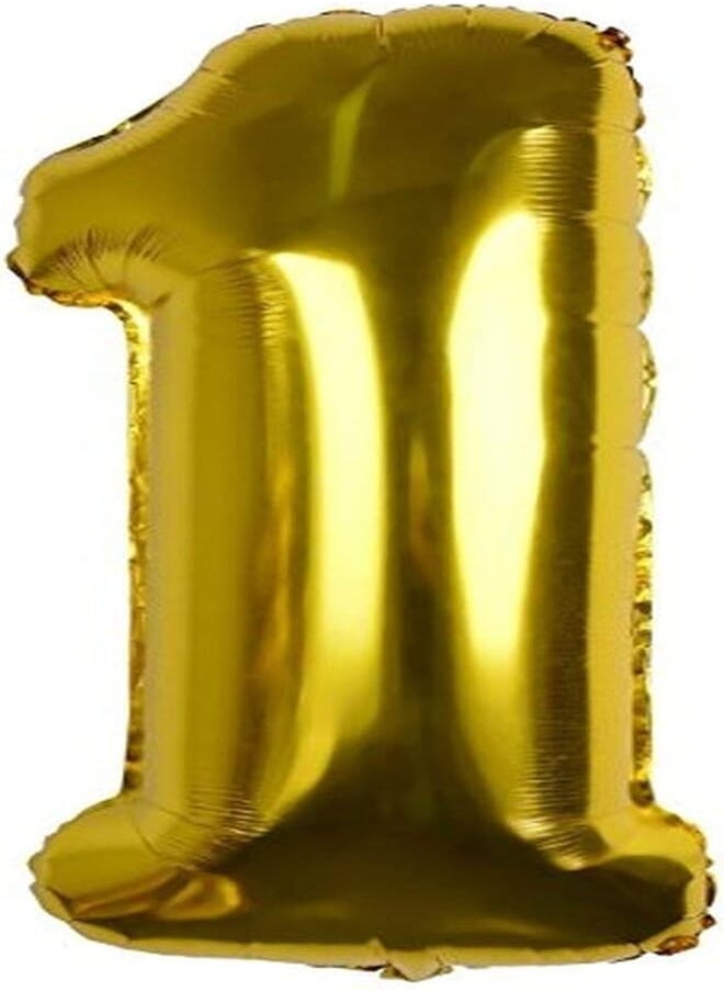 Smartcraft Smartcraft Number 1 Foil Balloon Gold (17inch) , Birthday Party Supplies , Party Foil Balloon 