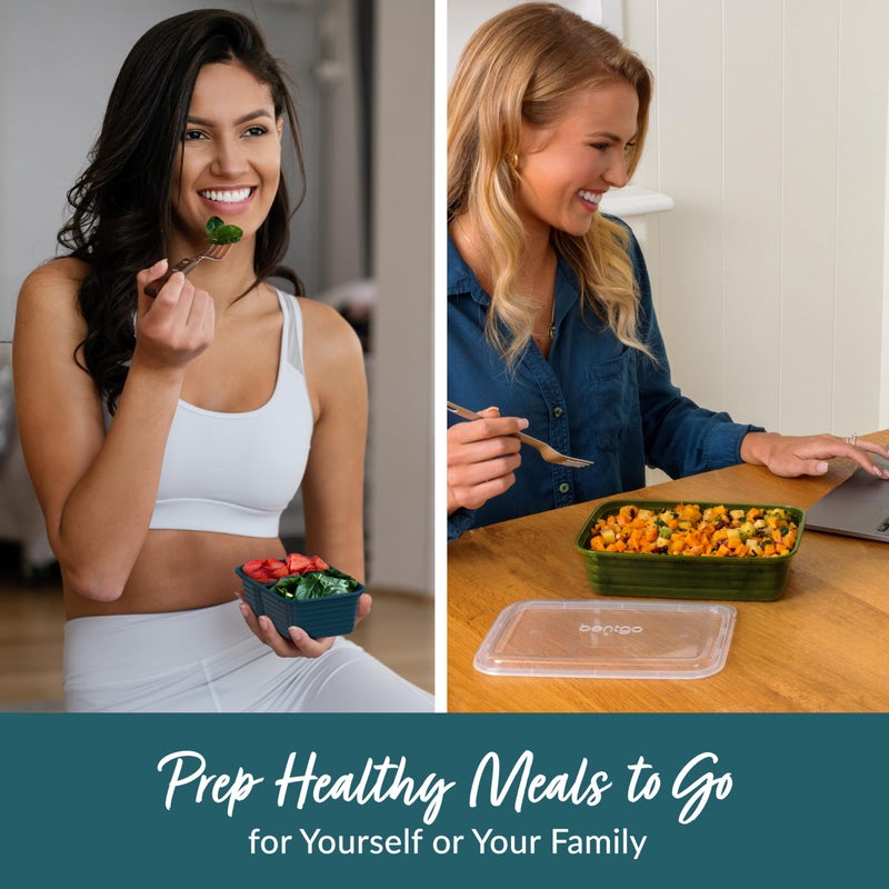Bentgo Prep 60-Piece Variety Meal Prep Kit - Reusable Food Containers 1-Compartment Trays  Prep Bowls  & Snack Boxes for Healthy Eating - Microwave  Freezer  & Dishwasher Safe (Rich Shades) - Image 3