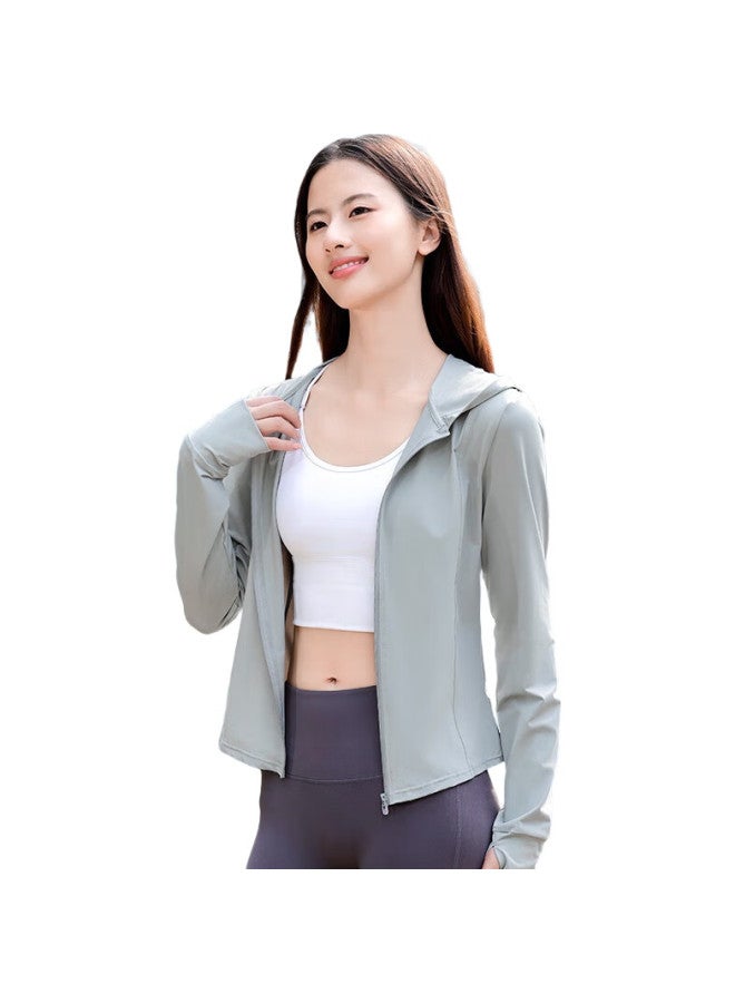 Ousen Sun Protection Clothing For Women, Spring And Summer Ice Silk Sun Protection Garment, Slim-Fit Outdoor Cycling Sun-Blocking Hooded Jacket, Sun Protection Shirt, Skin-Friendly Outerwear - Image 2