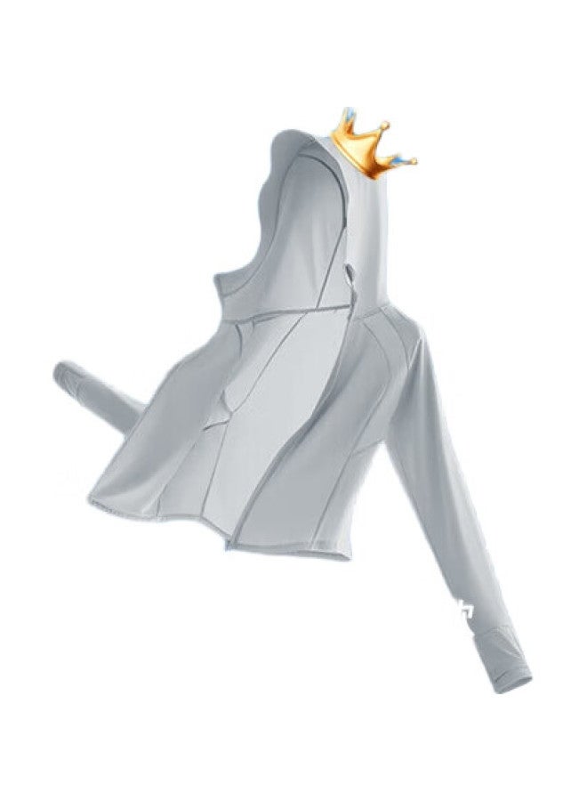 Ousen Sun Protection Clothing For Women, Spring And Summer Ice Silk Sun Protection Garment, Slim-Fit Outdoor Cycling Sun-Blocking Hooded Jacket, Sun Protection Shirt, Skin-Friendly Outerwear - Image 1