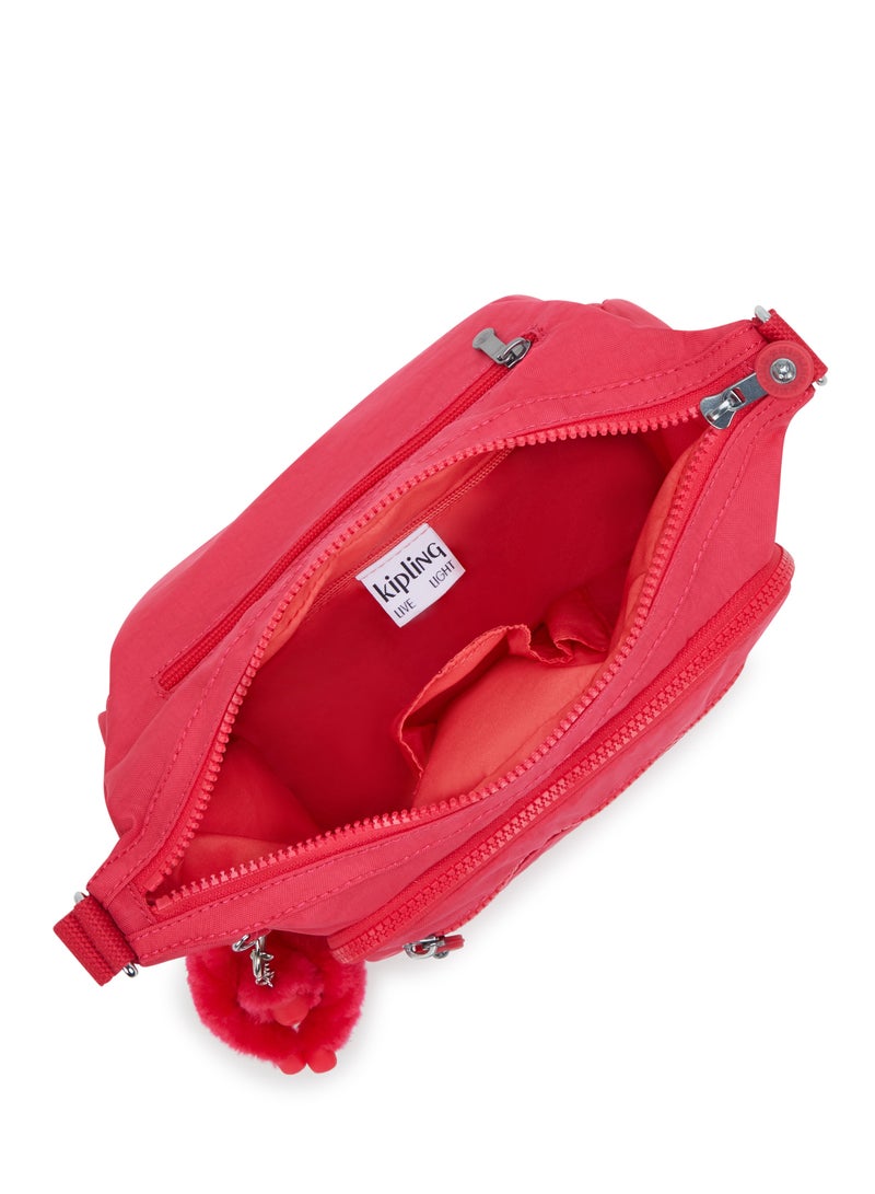 كيبلينغ حقيبة عابرة للجسم صغيرة غابي مع عدة حجرات - وردي ريزورت - Image 3