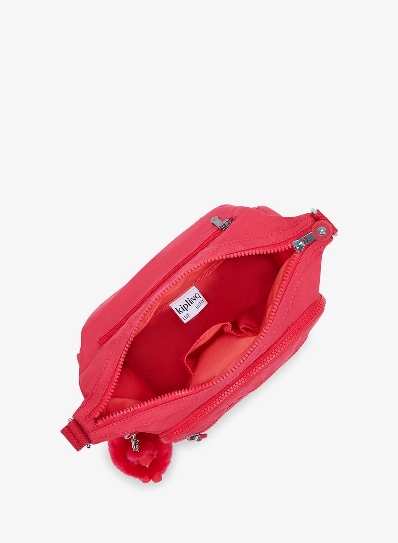 kipling Gabbie Small Crossbody Bag with multiple compartments Resort Pink - Image 3