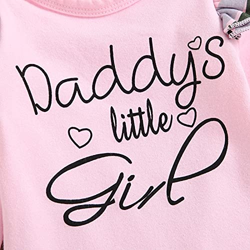 AMAWMW Baby Girl Clothes Set Daddys Little Girl Ruffle Romper Top Camouflage Pants Newborn Infant Baby Girl Outfit (Pink-A, 12-18 Months) - Image 4