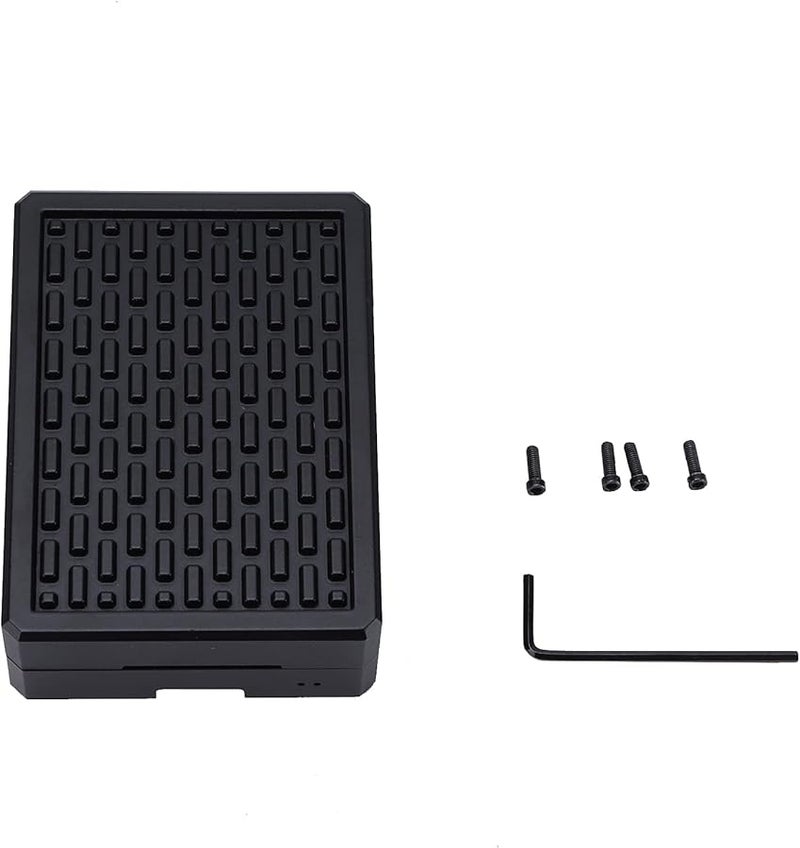 Premium Aluminum Alloy Enclosure for 4 Enhanced Heat Dissipation Protective Shell Black Easy Installation Kit - Image 1