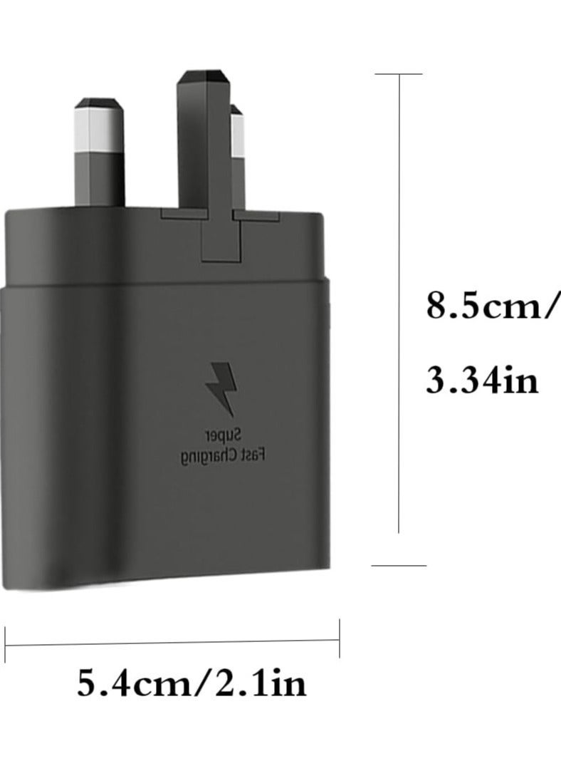 MUNTAQI 45W Super Fast Charger UK Plug for Samsung Galaxy S23Ultra,S23+,S23,S22Ultra,S22+,S22,S21Ultra,S21+,S21,S20,A33,A50,A51,A52,A53,A54,A71,A72,M33,Tab A8,S8,A7, Ultra S8 USB C Wall Charging Cable adapter - Image 5