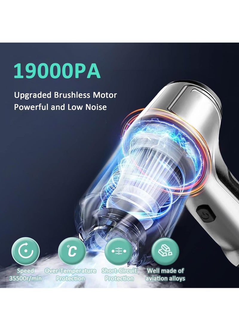 Generic - Wireless Handheld Rechargeable Portable Car Vacuum 19000PA High Power Cordless 2 Washable Filters And Strong Suction Brushless Motor For Office Home Cleaning - Image 1