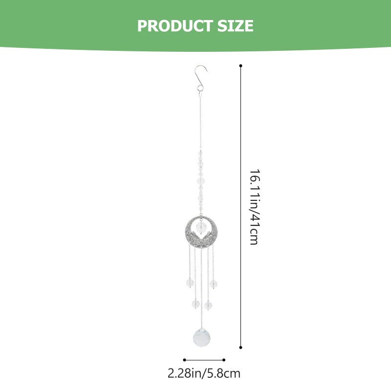 2 pcs Fan Lamp Iron Hanging Ornament Party Crystal Decoration Hanging Pendant - Image 2