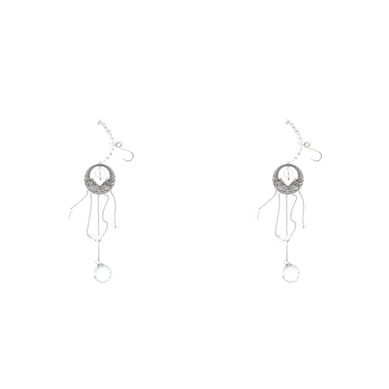 2 pcs Fan Lamp Iron Hanging Ornament Party Crystal Decoration Hanging Pendant - Image 1