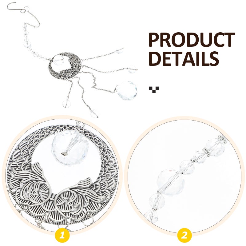 2 pcs Fan Lamp Iron Hanging Ornament Party Crystal Decoration Hanging Pendant - Image 5